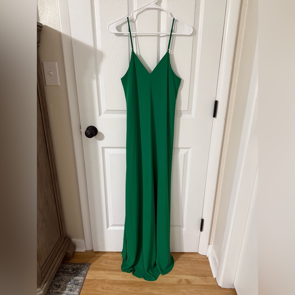 Gianni Bini Emerald Green V-Neck Slip Maxi Dress